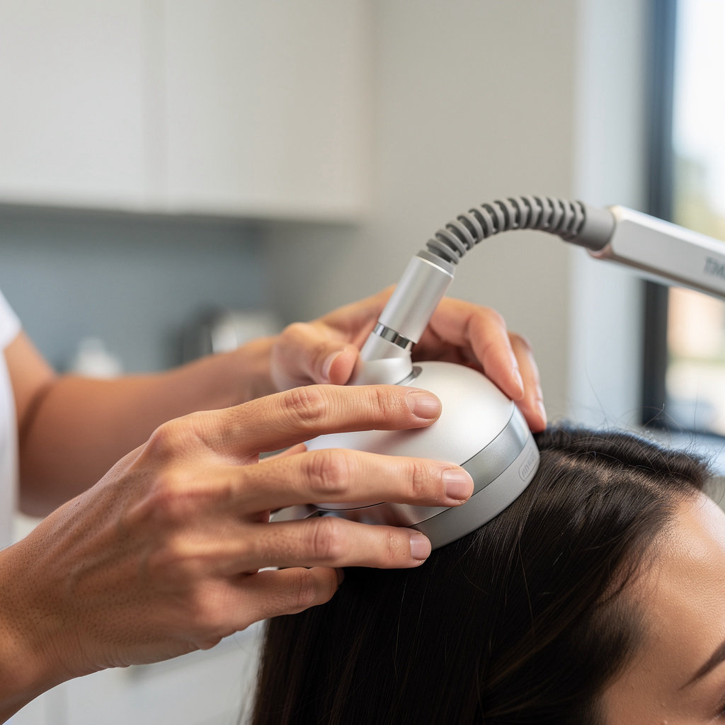 Mission Valley TMS San Diego clinician administering non-invasive TMS therapy for depression treatment